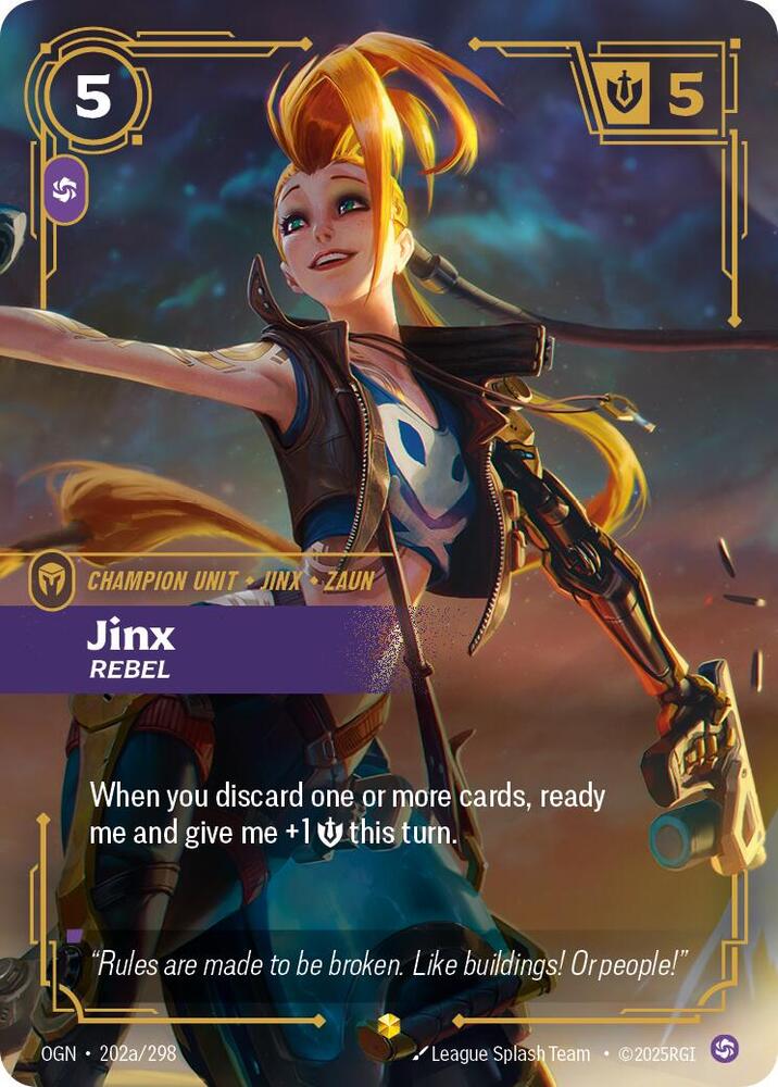 Jinx - Rebel (Alternate Art) (202a/298) [Origins]