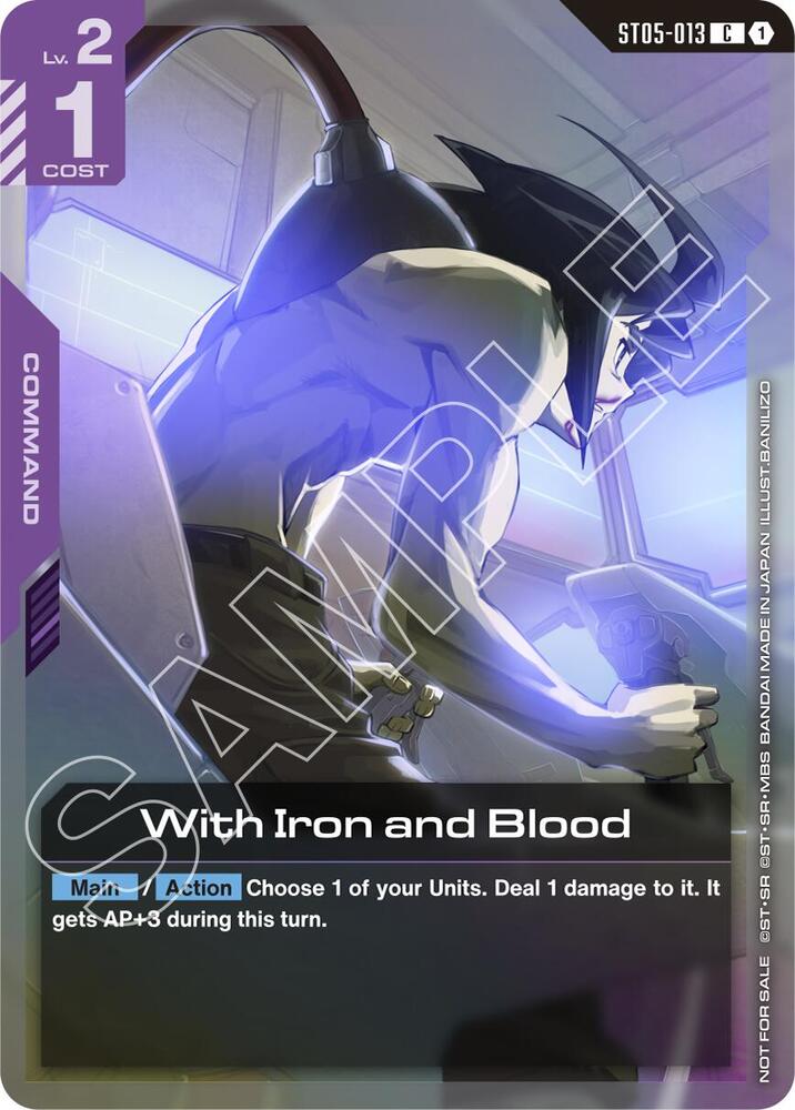 With Iron and Blood (ST05 Release Event) (ST05-013) [Gundam Promotional Cards]