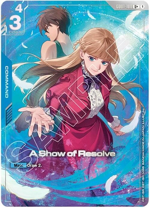 A Show of Resolve (U+) (Premium Accessory Set - Mobile Suit Gundam Wing) (GD01-100) [Gundam Promotional Cards]