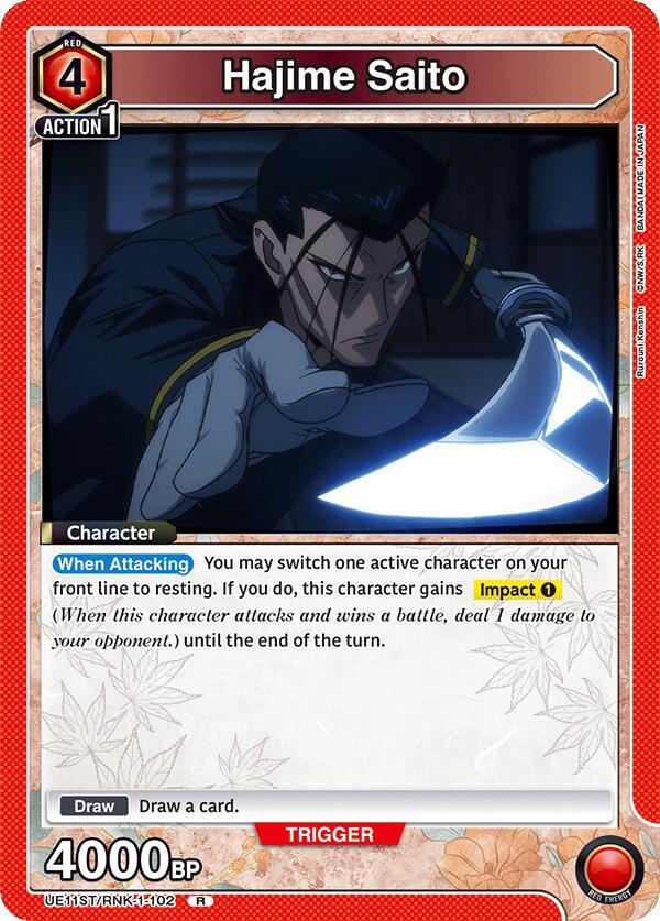 Hajime Saito (102) (UE11ST/RNK-1-102) [UE11ST: Rurouni Kenshin Starter Deck]
