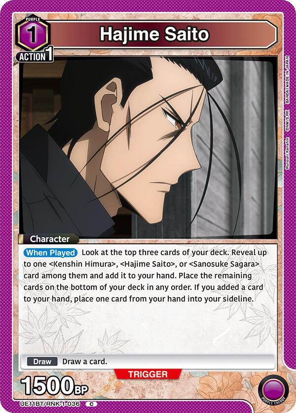 Hajime Saito (036) (UE11BT/RNK-1-036) [UE11BT: Rurouni Kenshin]