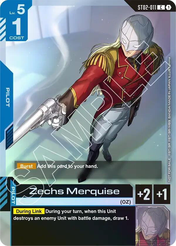 Zechs Merquise (Championship Participation Pack 01) (ST02-011) [Gundam Promotional Cards]