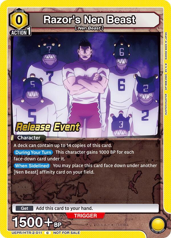 Razor's Nen Beast (UEPR/HTR-2-011) [UEX04BT: HUNTER X HUNTER Vol.2 Release Event Cards]
