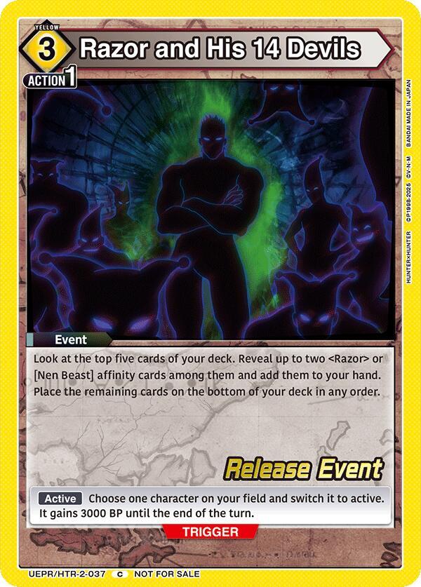 Razor and His 14 Devils (UEPR/HTR-2-037) [UEX04BT: HUNTER X HUNTER Vol.2 Release Event Cards]