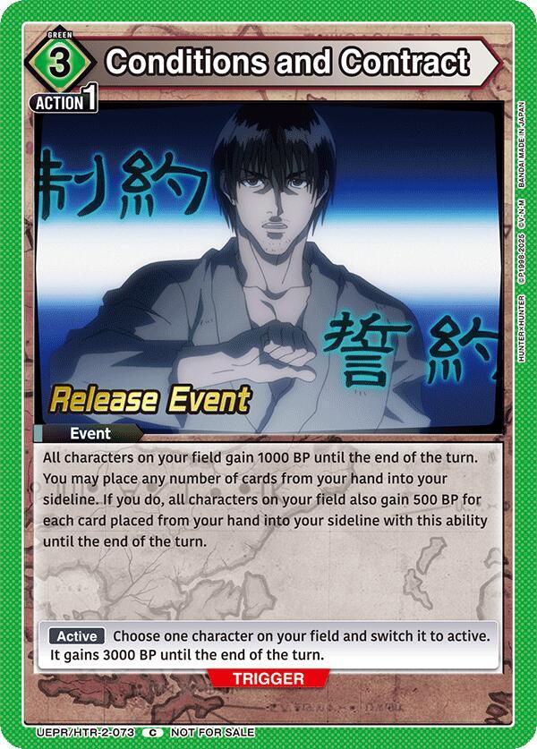 Conditions and Contract (UEPR/HTR-2-073) [UEX04BT: HUNTER X HUNTER Vol.2 Release Event Cards]
