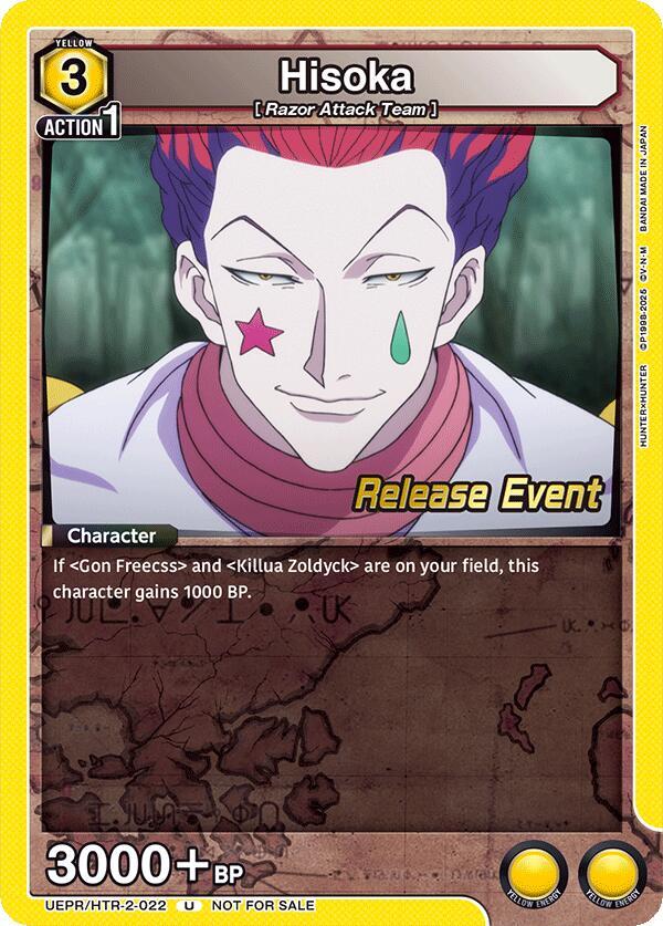 Hisoka (022) (UEPR/HTR-2-022) [UEX04BT: HUNTER X HUNTER Vol.2 Release Event Cards]