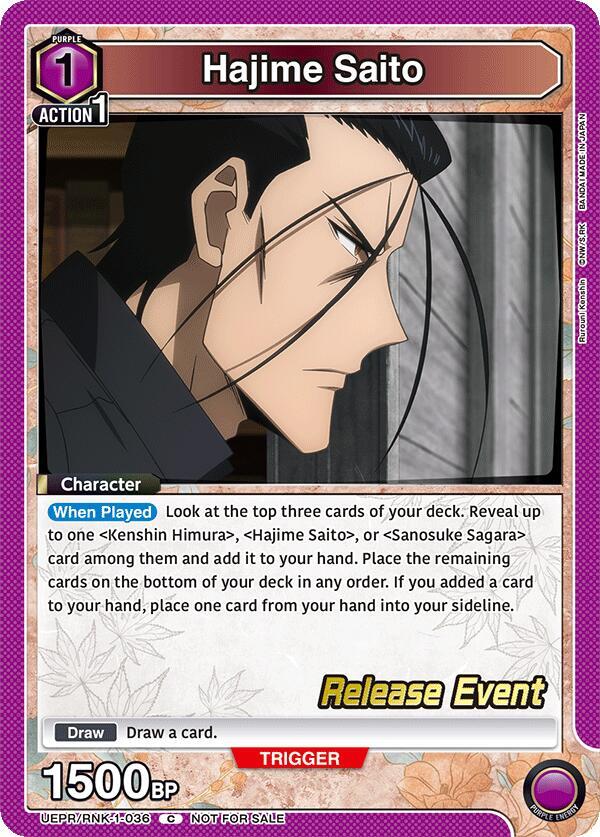 Hajime Saito (036) (UEPR/RNK-1-036) [UE11BT: Rurouni Kenshin Release Event Cards]