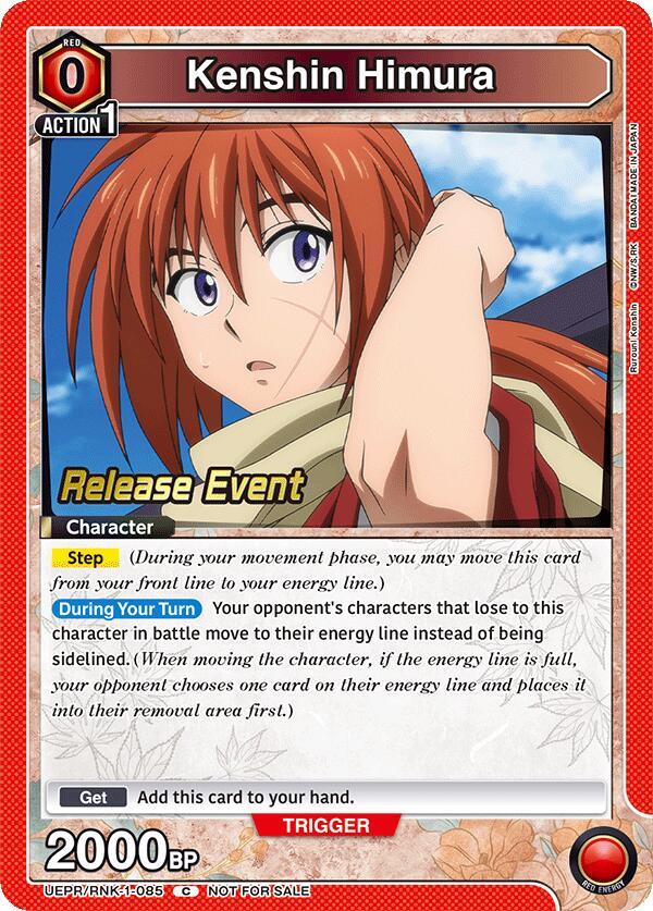 Kenshin Himura (085) (UEPR/RNK-1-085) [UE11BT: Rurouni Kenshin Release Event Cards]