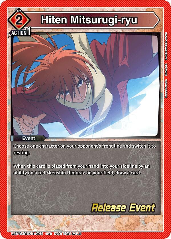 Hiten Mitsurugi-ryu (UEPR/RNK-1-098) [UE11BT: Rurouni Kenshin Release Event Cards]