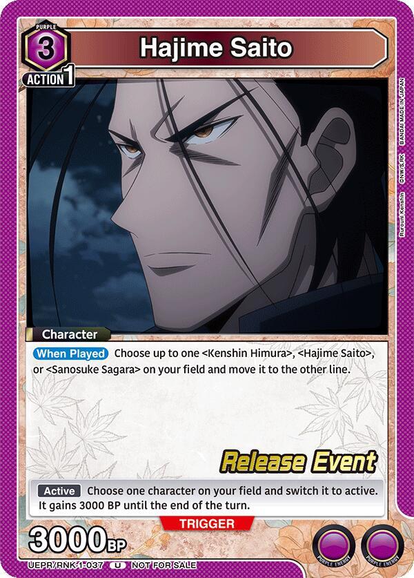 Hajime Saito (037) (UEPR/RNK-1-037) [UE11BT: Rurouni Kenshin Release Event Cards]