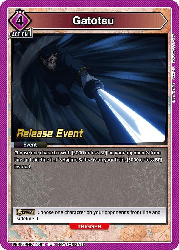 Gatotsu (UEPR/RNK-1-064) [UE11BT: Rurouni Kenshin Release Event Cards]