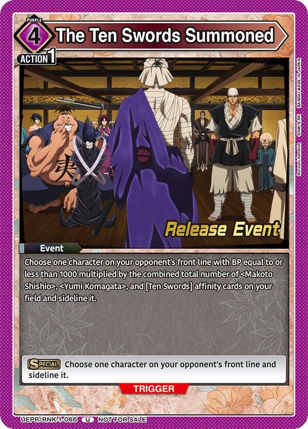 The Ten Swords Summoned (UEPR/RNK-1-066) [UE11BT: Rurouni Kenshin Release Event Cards]