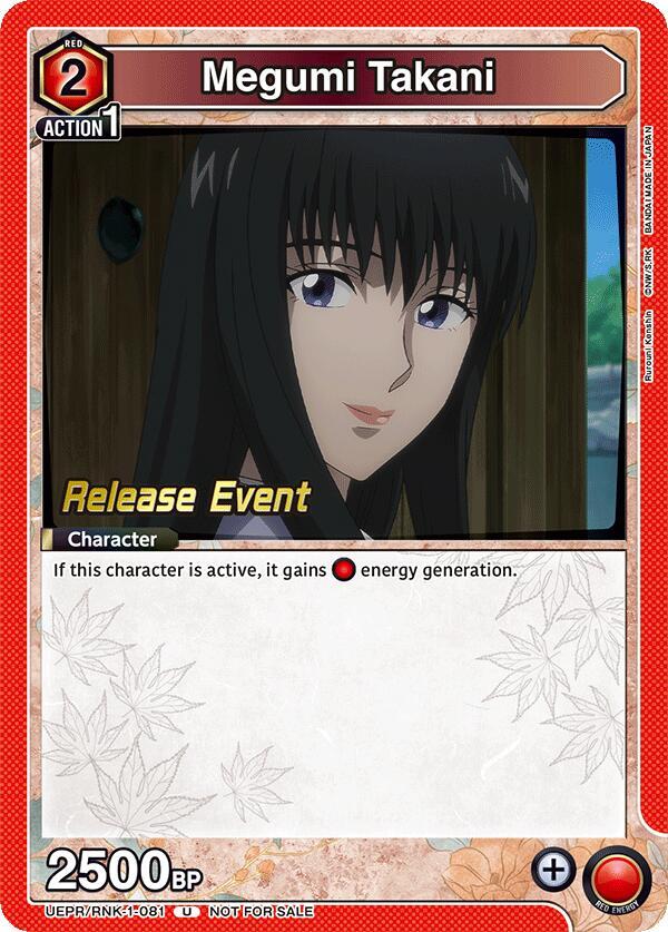 Megumi Takani (081) (UEPR/RNK-1-081) [UE11BT: Rurouni Kenshin Release Event Cards]