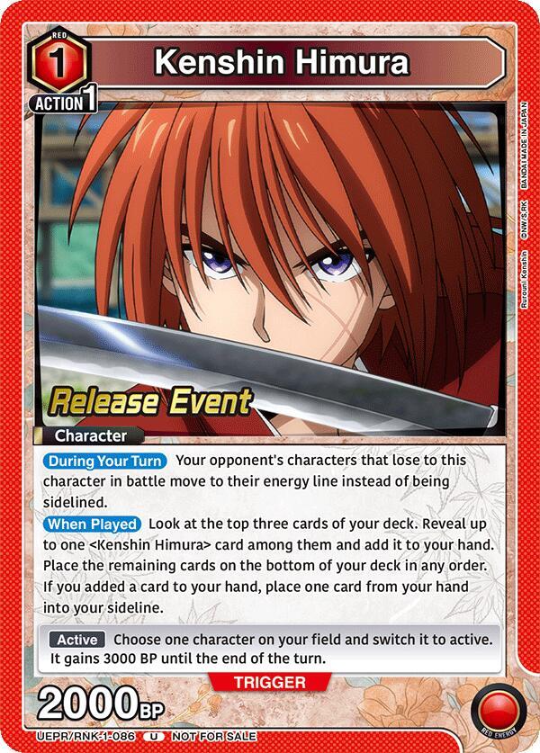 Kenshin Himura (086) (UEPR/RNK-1-086) [UE11BT: Rurouni Kenshin Release Event Cards]