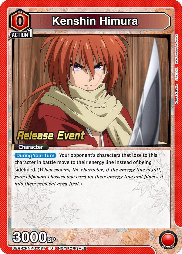 Kenshin Himura (087) (UE11BT/RNK-1-087) [UE11BT: Rurouni Kenshin Release Event Cards]
