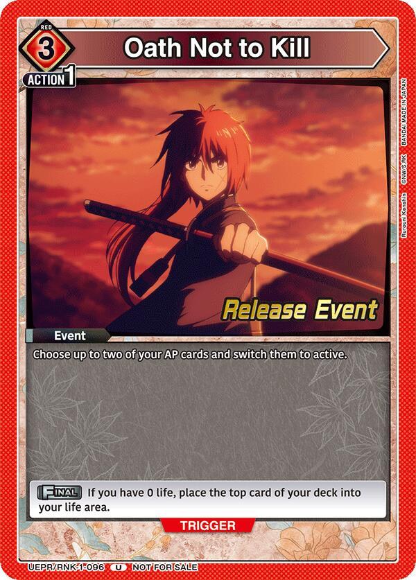 Oath Not to Kill (UEPR/RNK-1-096) [UE11BT: Rurouni Kenshin Release Event Cards]