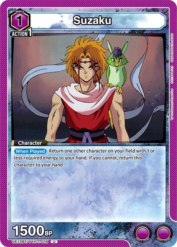 Suzaku (Box Topper Foil) (UE13BT/YYH-1-016) [UE13BT: Yu Yu Hakusho: Ghost Files]