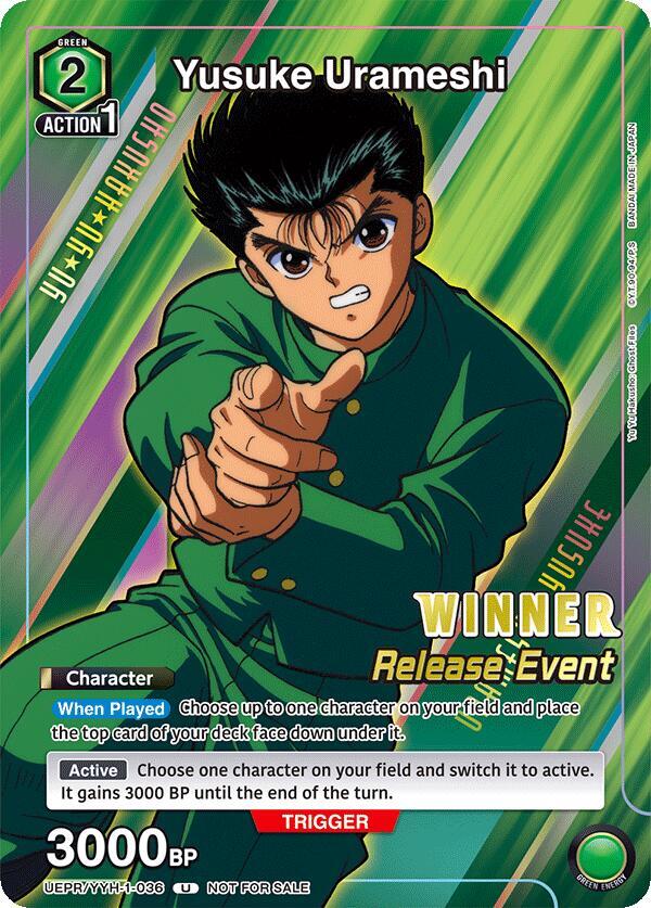 Yusuke Urameshi (Release Event Winner) (UEPR/YYH-1-036) [UE13BT: Yu Yu Hakusho: Ghost Files Release Event Cards]