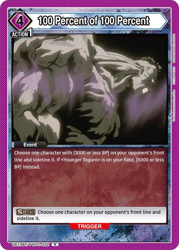 100 Percent of 100 Percent (UE13BT/YYH-1-032) [UE13BT: Yu Yu Hakusho: Ghost Files]