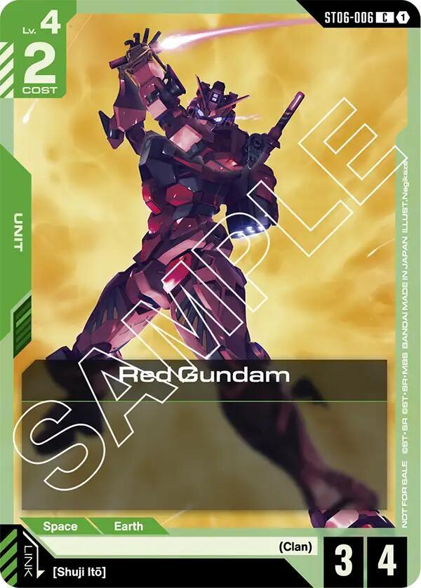 Red Gundam (Boost Kit 01) (ST06-006) [Gundam Promotional Cards]