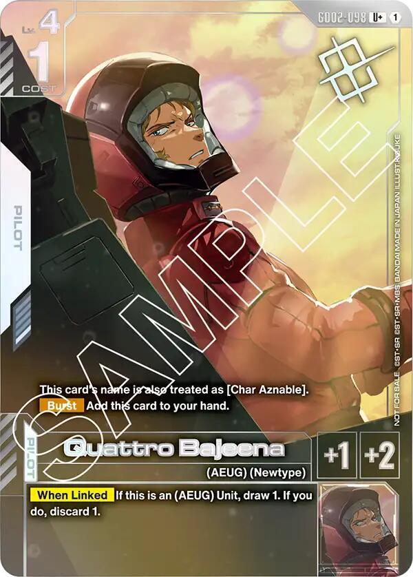 Quattro Bajeena (Store Tournament Winner Pack 02) (GD02-098) [Gundam Promotional Cards]