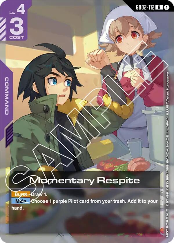Momentary Respite (Store Tournament Participant Pack 02) (GD02-112) [Gundam Promotional Cards]