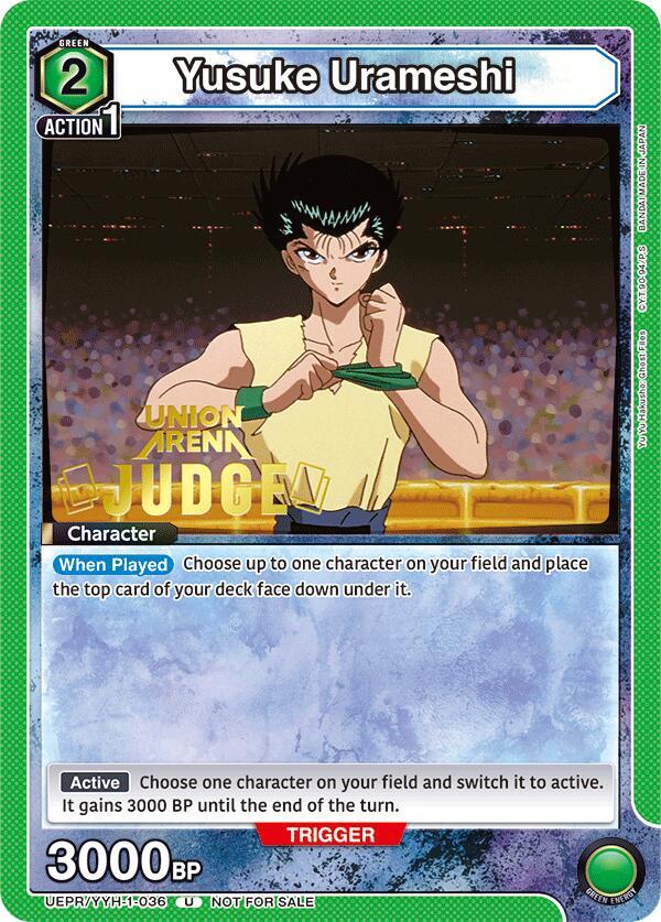 Yusuke Urameshi (036) (Judge Pack) (UEPR/YYH-1-036) [Union Arena Promotion Cards]