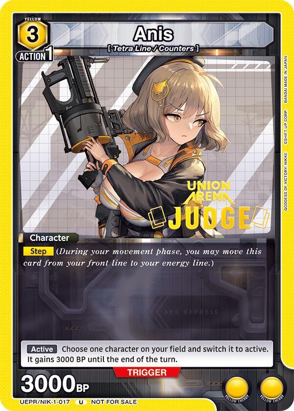 Anis (Judge Pack) (UEPR/NIK-1-017) [Union Arena Promotion Cards]