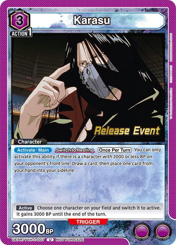 Karasu (007) (UEPR/YYH-1-007) [UE13BT: Yu Yu Hakusho: Ghost Files Release Event Cards]