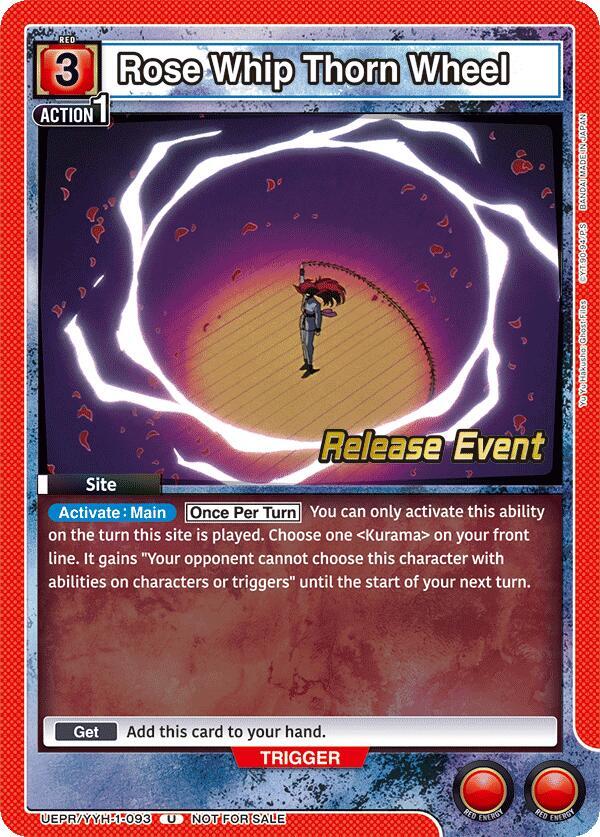 Rose Whip Thorn Wheel (UEPR/YYH-1-093) [UE13BT: Yu Yu Hakusho: Ghost Files Release Event Cards]