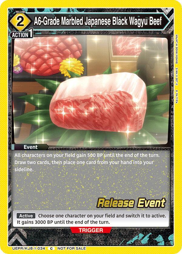 A6-Grade Marbled Japanese Black Wagyu Beef (UEPR/KJ8-1-034) [UE12BT: Kaiju No. 8 Release Event Cards]