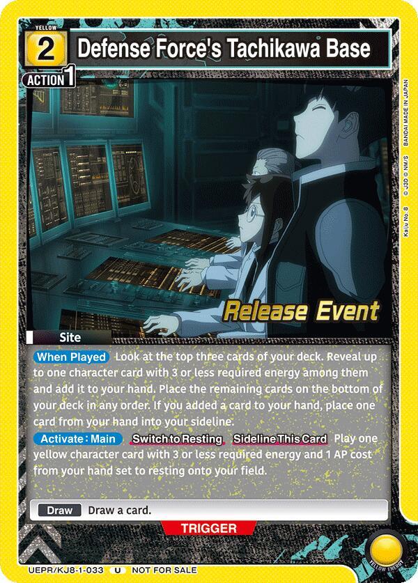 Defense Force's Tachikawa Base (UEPR/KJ8-1-033) [UE12BT: Kaiju No. 8 Release Event Cards]