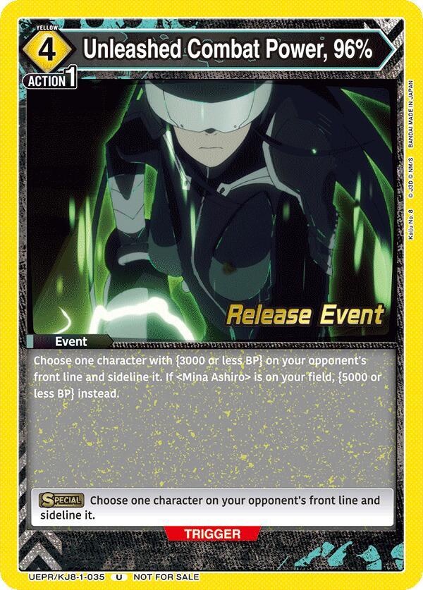 Unleashed Combat Power, 96% (UEPR/KJ8-1-035) [UE12BT: Kaiju No. 8 Release Event Cards]