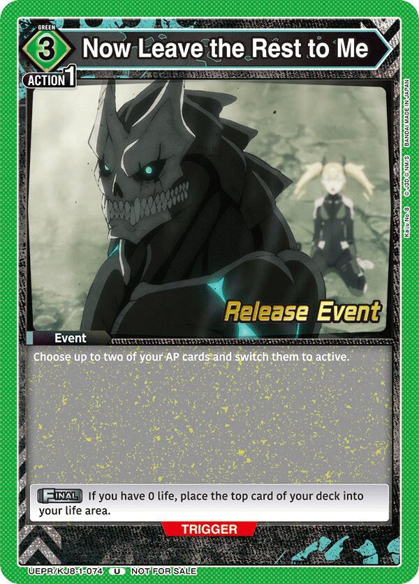 Now Leave the Rest to Me (UEPR/KJ8-1-074) [UE12BT: Kaiju No. 8 Release Event Cards]