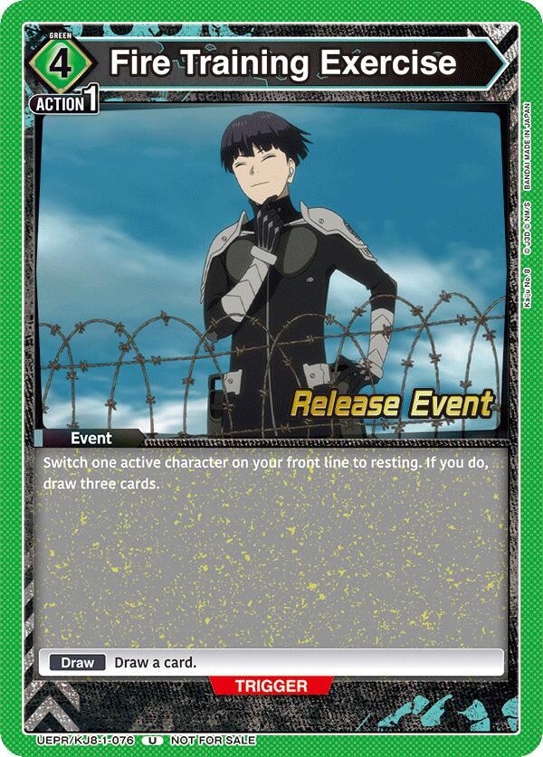Fire Training Exercise (UEPR/KJ8-1-076) [UE12BT: Kaiju No. 8 Release Event Cards]