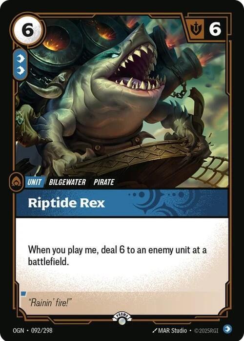 Riptide Rex (092/298) [Riftbound Organized Play Promotional Cards]
