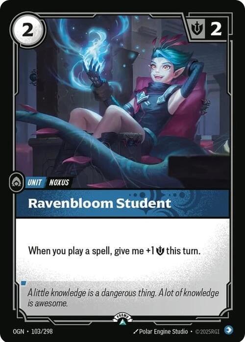 Ravenbloom Student (103/298) [Riftbound Organized Play Promotional Cards]