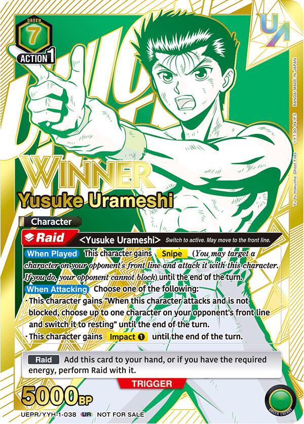 Yusuke Urameshi (038) (Winner) (UEPR/YYH-1-038) [Union Arena Promotion Cards]