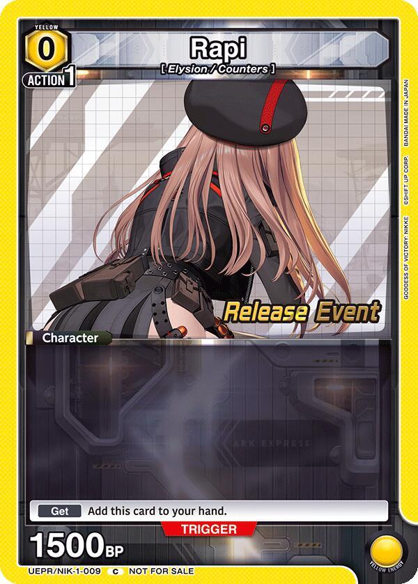 Rapi (009) (UEPR/NIK-1-009) [UE14BT: GODDESS OF VICTORY: NIKKE Release Event Cards]