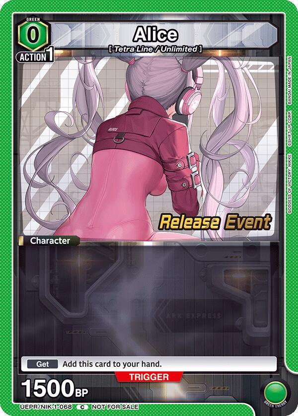 Alice (068) (UEPR/NIK-1-068) [UE14BT: GODDESS OF VICTORY: NIKKE Release Event Cards]