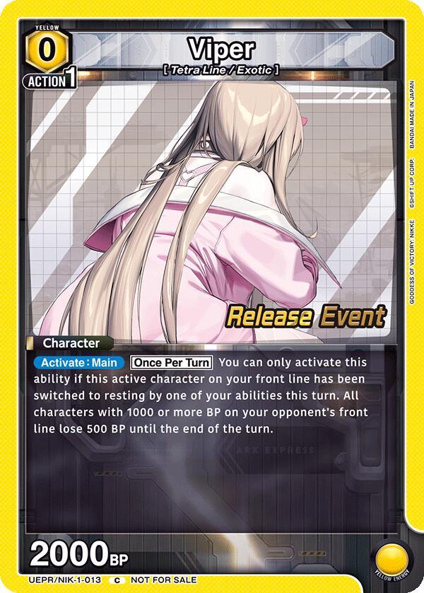 Viper (013) (UEPR/NIK-1-013) [UE14BT: GODDESS OF VICTORY: NIKKE Release Event Cards]