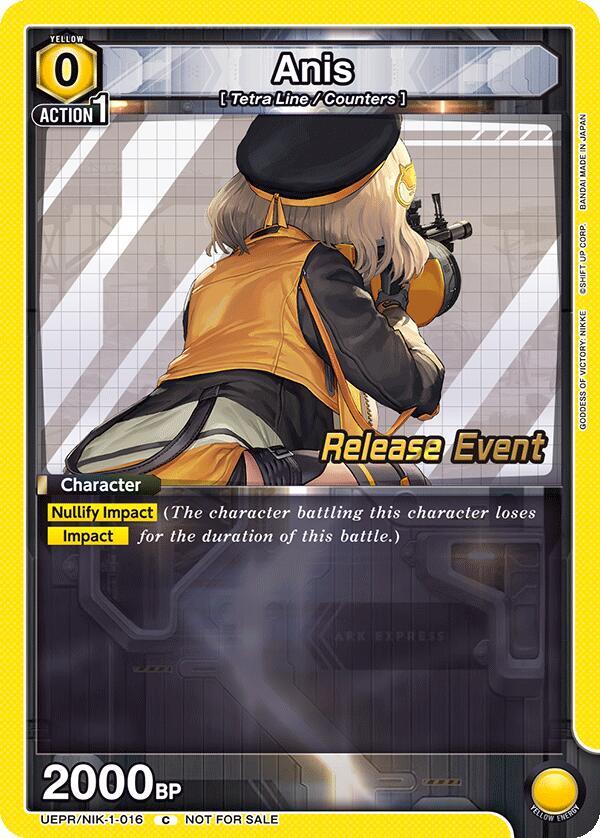 Anis (016) (UEPR/NIK-1-016) [UE14BT: GODDESS OF VICTORY: NIKKE Release Event Cards]