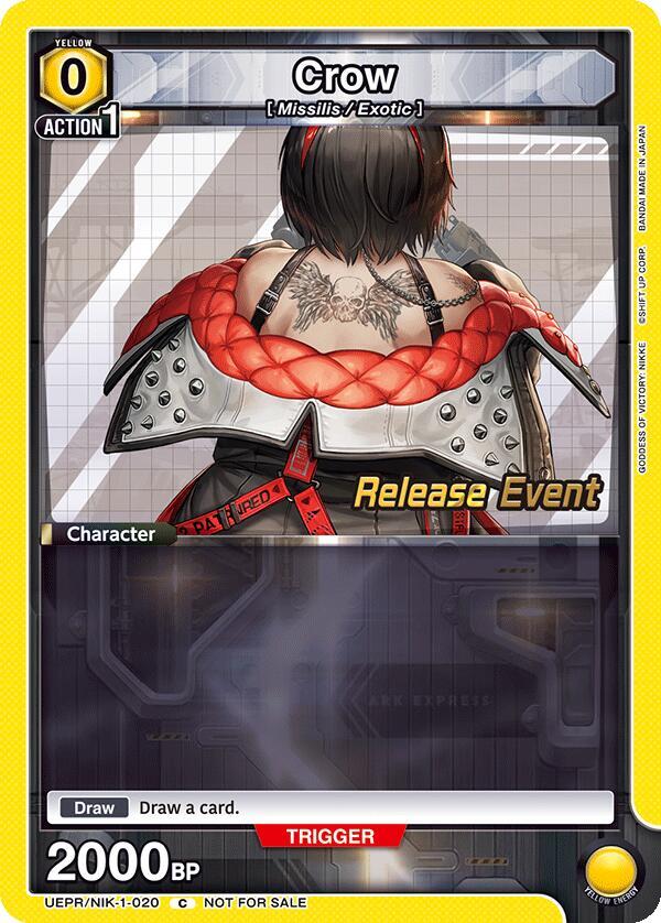 Crow (020) (UEPR/NIK-1-020) [UE14BT: GODDESS OF VICTORY: NIKKE Release Event Cards]