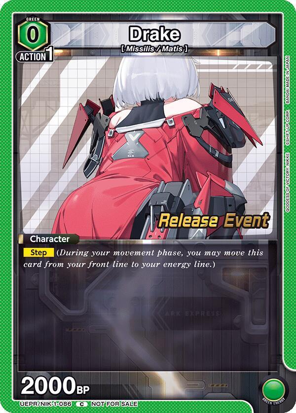 Drake (086) (UEPR/NIK-1-086) [UE14BT: GODDESS OF VICTORY: NIKKE Release Event Cards]