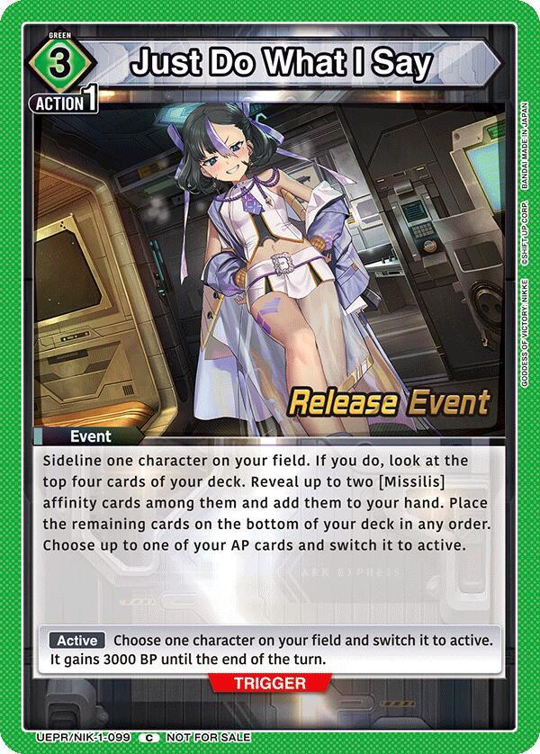 Just Do What I Say (UEPR/NIK-1-099) [UE14BT: GODDESS OF VICTORY: NIKKE Release Event Cards]