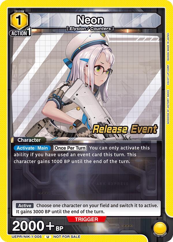 Neon (005) (UEPR/NIK-1-005) [UE14BT: GODDESS OF VICTORY: NIKKE Release Event Cards]