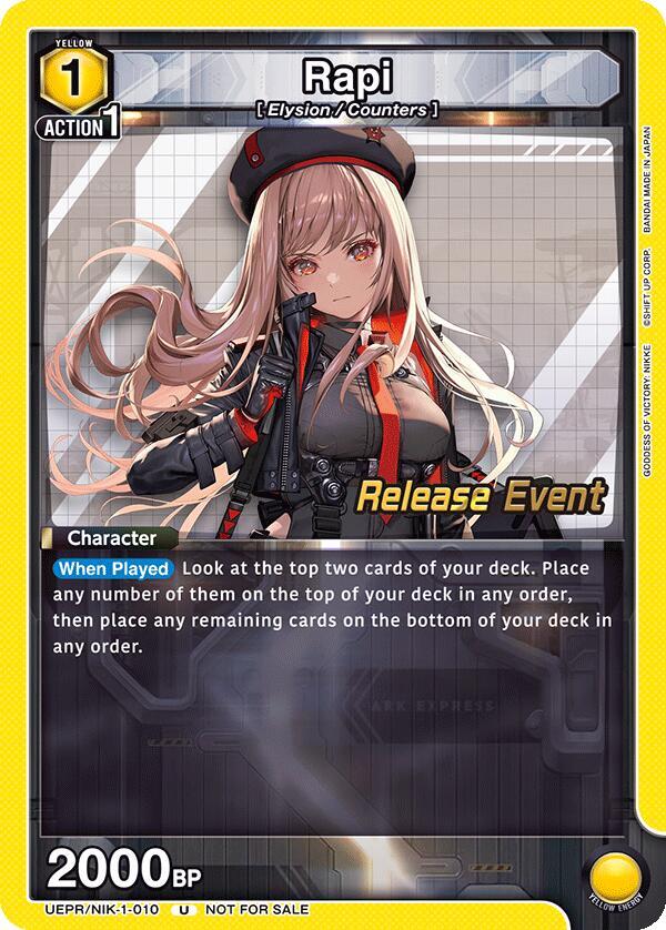 Rapi (010) (UEPR/NIK-1-010) [UE14BT: GODDESS OF VICTORY: NIKKE Release Event Cards]