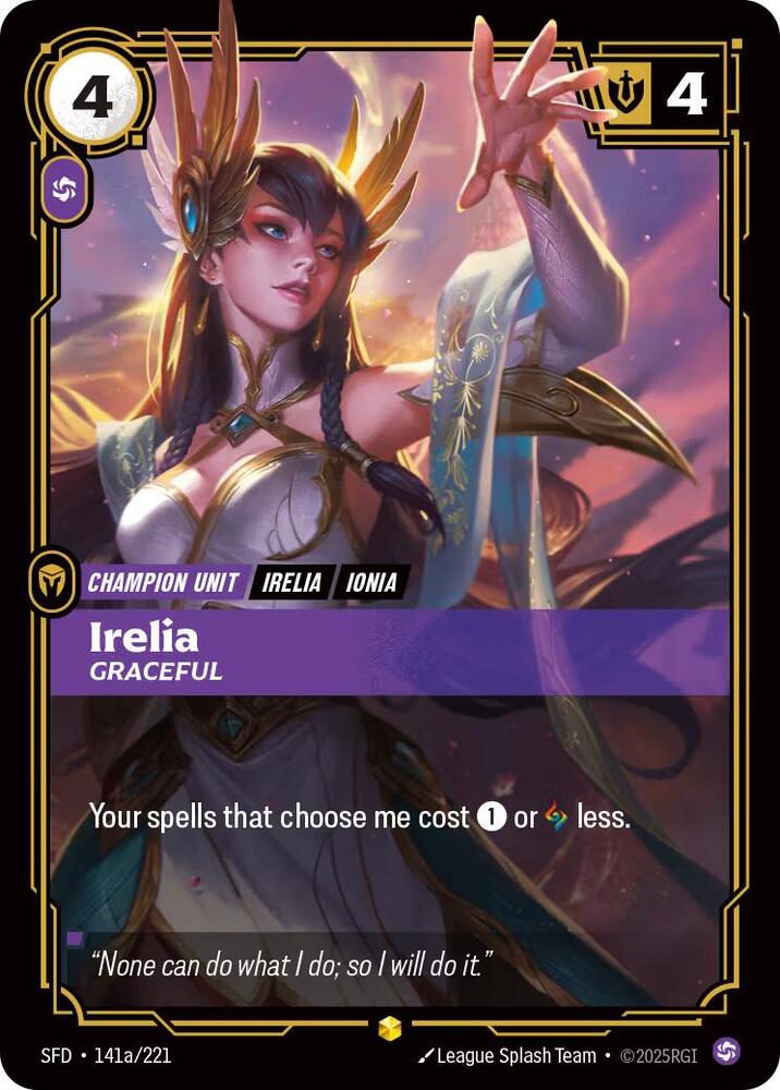 Irelia, Graceful (Alternate Art) (141a/221) [Spiritforged]