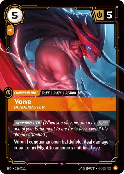 Yone, Blademaster (116/221) [Spiritforged]