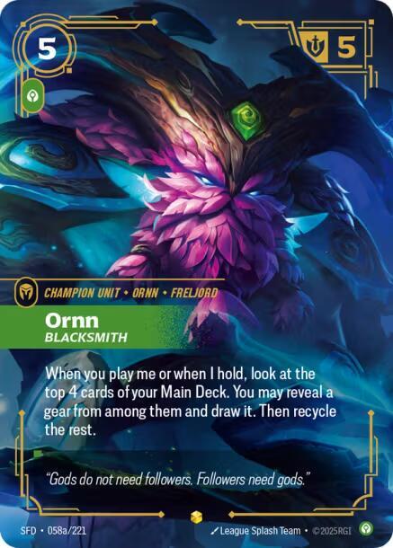 Ornn - Blacksmith (Alternate Art) (058a/221) [Spiritforged]